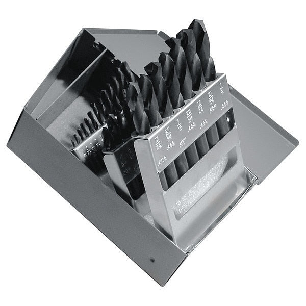 29PC 135Â° Heavy-Duty Screw Machine Length Set Cle-Line 1896 Steam Oxide HSS RHS/RHC 1/16-1/2x1/64