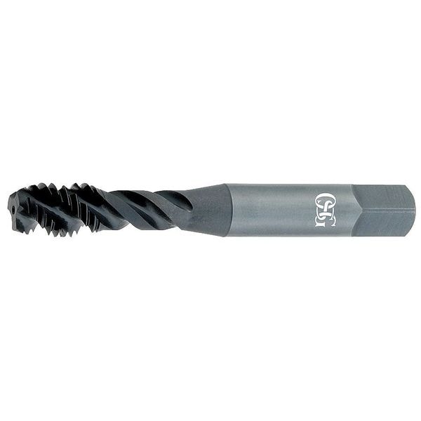 Spiral Flute Tap, #8-32, Modified Bottoming, UNC, 3 Flutes, Uncoated
