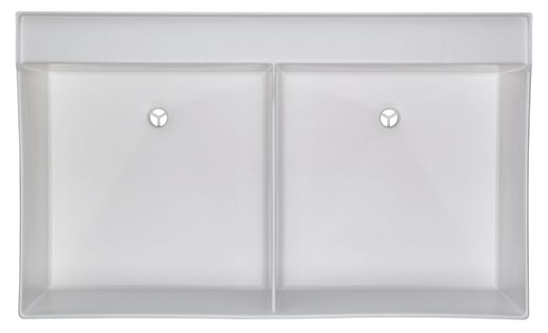 Utility Sink, 34 in H, 40 in W, 24 in L, Floor Mount, 1-1/2 in Drain Opening, Polypropylene, White