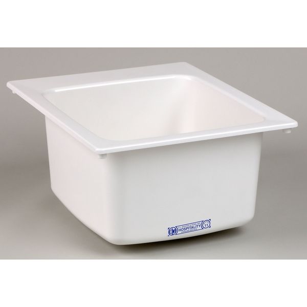17 in W x 20 in L x 9 1/2 in H, Counter Top, Fiberglass, Utility Sink