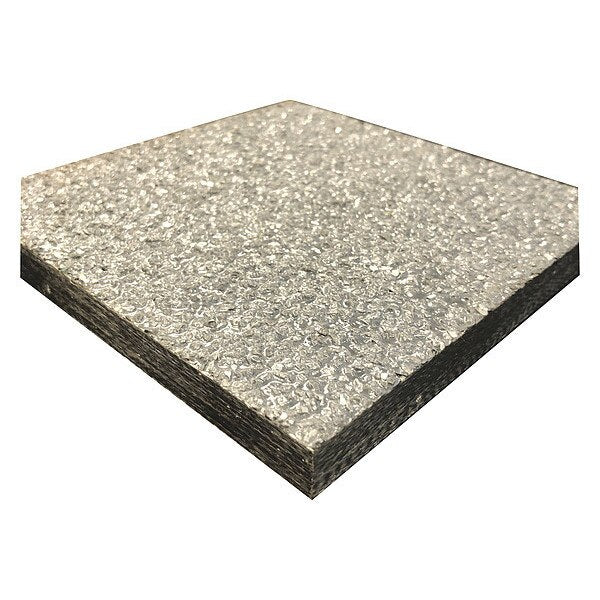 FiberPlate, Grit, Poly, Gry, 1/2 x 48 x48 In