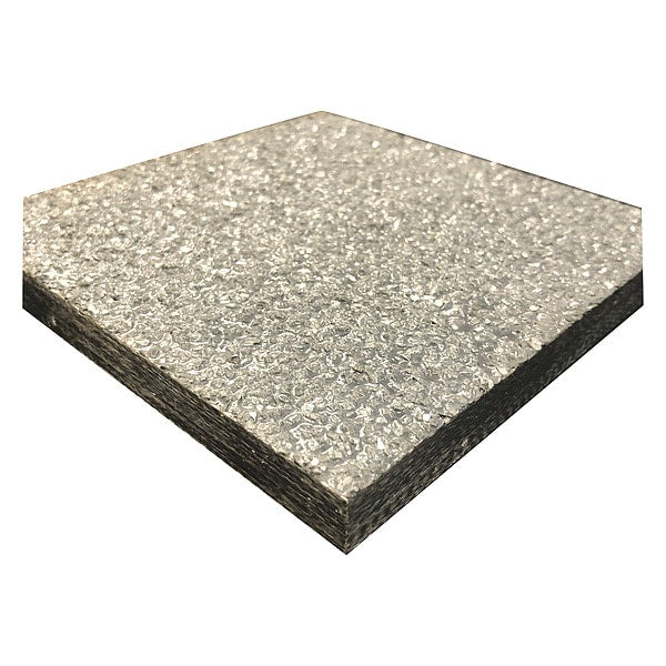 FiberPlate, Grit, Poly, Gry, 1/2 x 12 x12 In