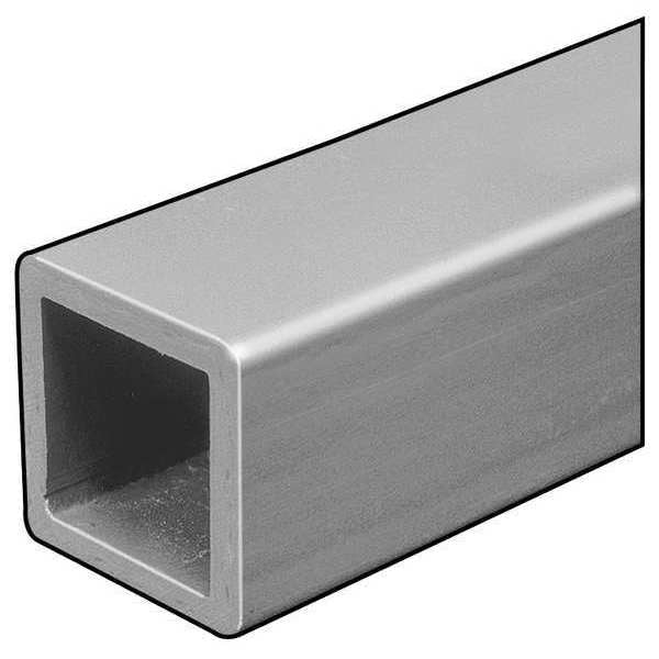 Sq Tube, ISOFR, Gry, 1/4 T x2 In OD Sq, 10Ft