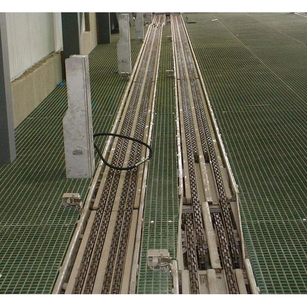 Molded Grating, 144 in Span, Grit-Top Surface, Corvex Resin, Green