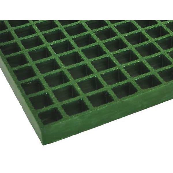 Molded Grating, 144 in Span, Grit-Top Surface, Corvex Resin, Green