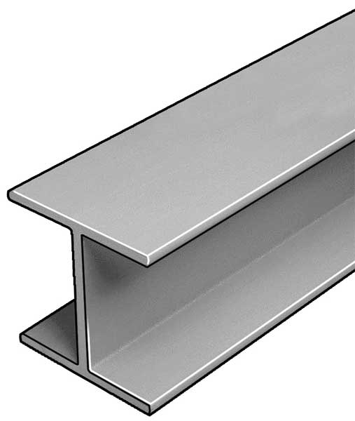 W-Beam, ISOFR, Gray, 4x4 In, 1/4 In Th, 10 Ft