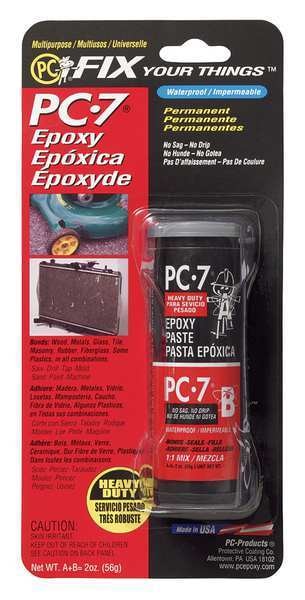 Epoxy Adhesive, PC-7 Series, Gray, 1:01 Mix Ratio, Not Rated Functional Cure, Stick