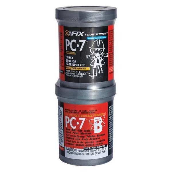 Epoxy Adhesive, PC-7 Series, Gray, 1:01 Mix Ratio, Not Rated Functional Cure, Can