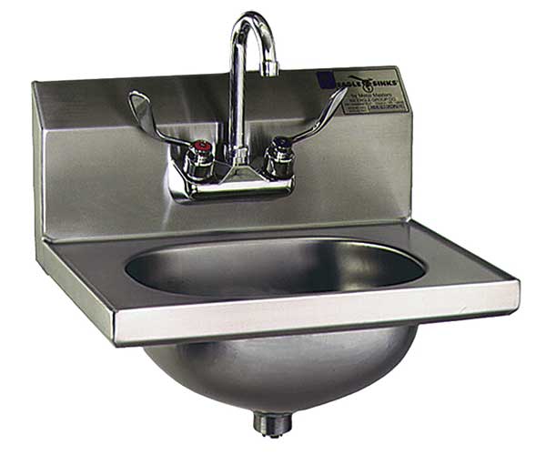 Hand Sink, Wall, 18-7/8 In. L, 14-3/4 In. W