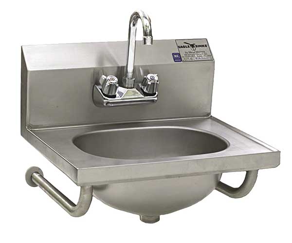 Hand Sink, Wall, 18-7/8 In. L, 14-3/4 In. W
