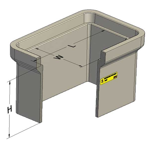 Underground Enclosure Assembly, 6-3/4 in Overall Ht, 11 in Overall Lg, 15,000 lb Load Capacity