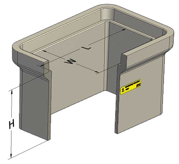 Underground Enclosure Assembly, 8 1/2 in Overall Ht, 11 in Overall Lg, 15,000 lb Load Capacity