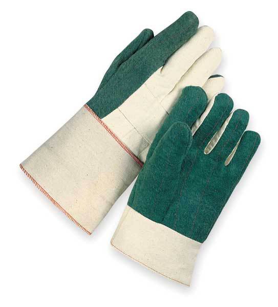 Heat Resistant Gloves, Cotton, Green, Size Large, 1 Pair