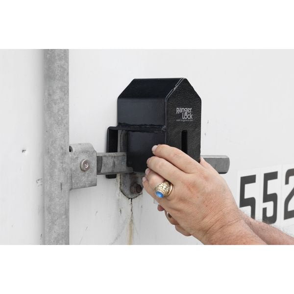 Padlock Guard, Hardened Steel, Blk, 5