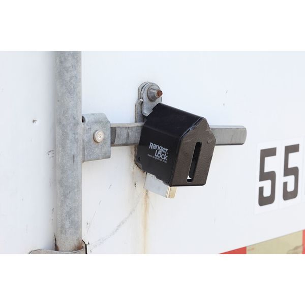 Padlock Guard, Hardened Steel, Blk, 4