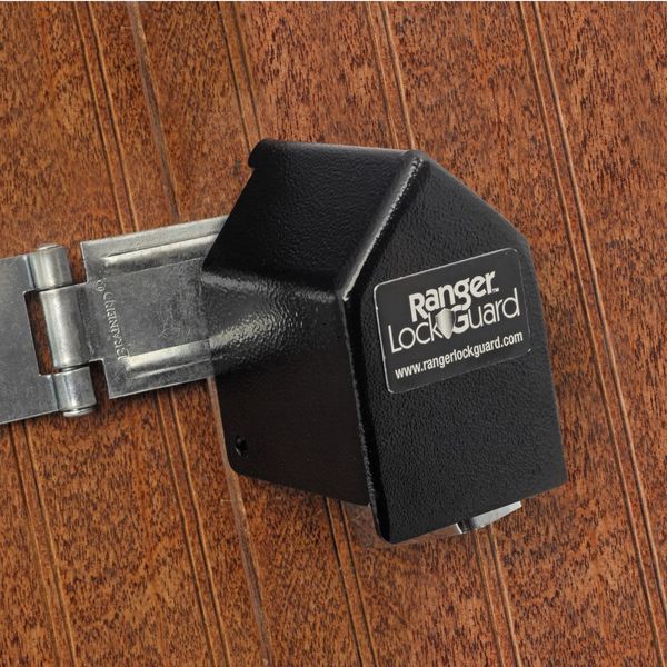 Padlock Guard, Hardened Steel, Blk, 2-3/4