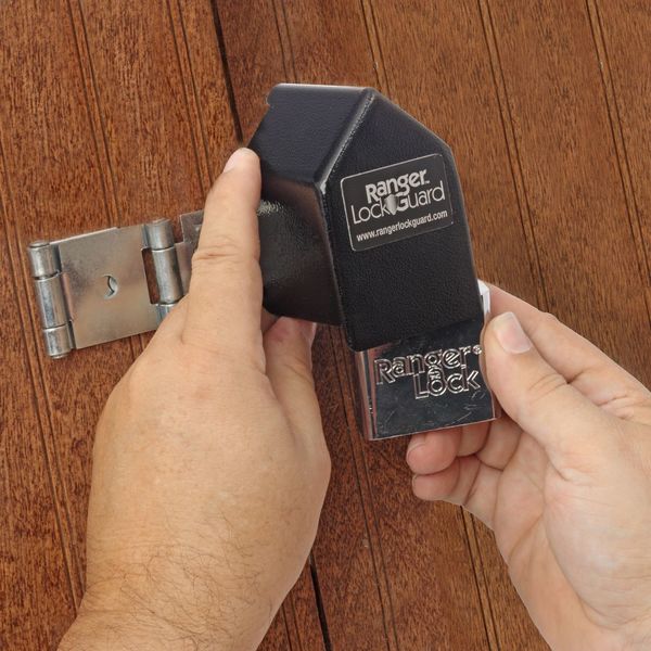 Padlock Guard, Hardened Steel, Blk, 2-3/4