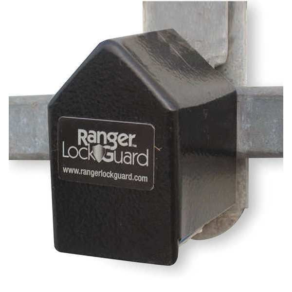 Padlock Guard, Hardened Steel, Blk, 2-3/4