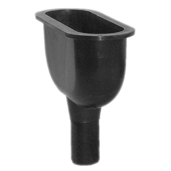 3 7/8 in W x 9 3/4 in L x 4 in H, Above or Below, Polyethylene