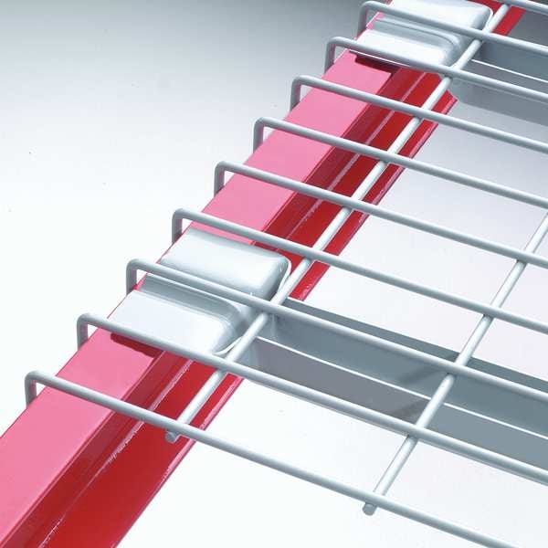 Pallet Rack Decking, Steel Wire, 52 in W, 48 in D, Gray, Powder Coated Finish, Gauge: 4