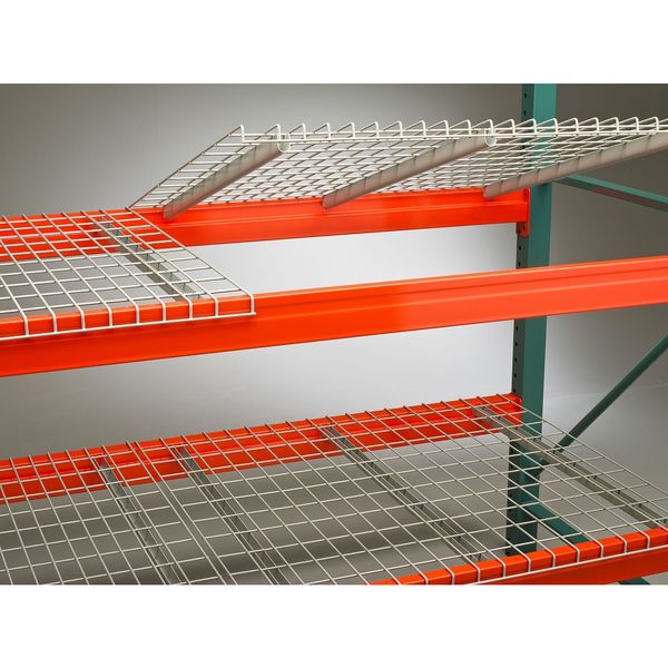 Pallet Rack Decking, Steel Wire, 58 in W, 42 in D, Gray, Powder Coated Finish, Gauge: 6