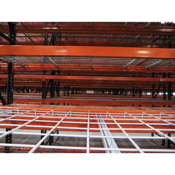 Pallet Rack Decking, Steel Wire, 58 in W, 42 in D, Gray, Powder Coated Finish, Gauge: 6