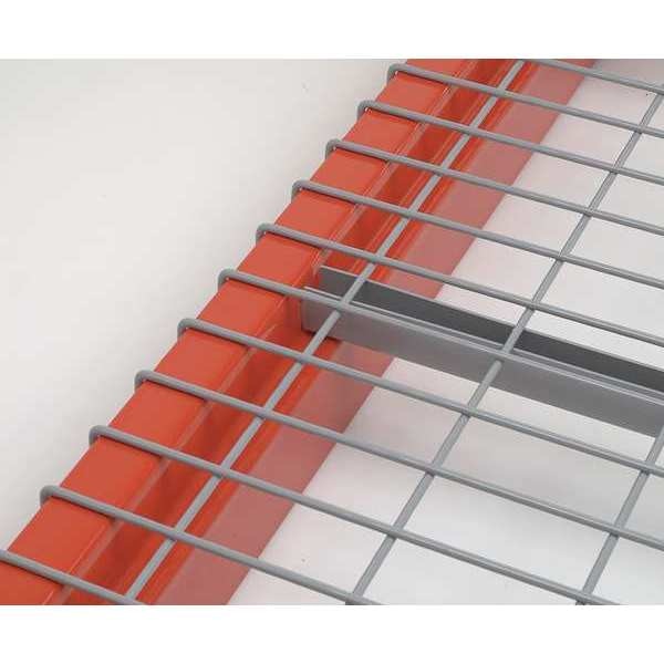 Pallet Rack Decking, Steel Wire, 58 in W, 42 in D, Gray, Powder Coated Finish, Gauge: 6