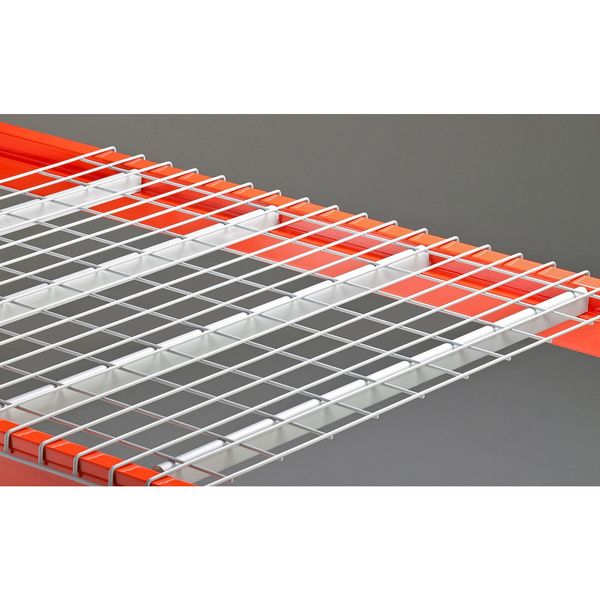 Pallet Rack Decking, Steel Wire, 58 in W, 42 in D, Zinc, Zinc Finish, Gauge: 5