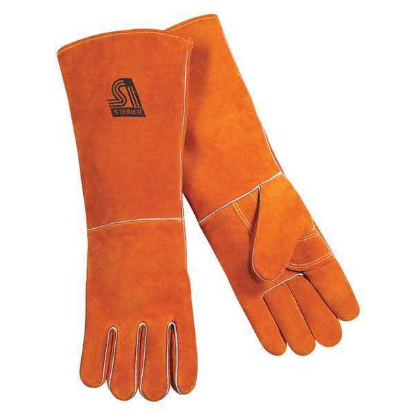 Stick Welding Gloves, Cowhide Palm, L, PR