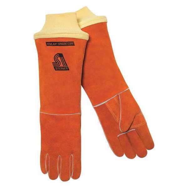 Stick Welding Gloves, Cowhide Palm, L, PR