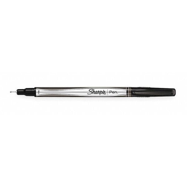 Stick Permanent Pen, Fine 0.5 mm, Black PK12