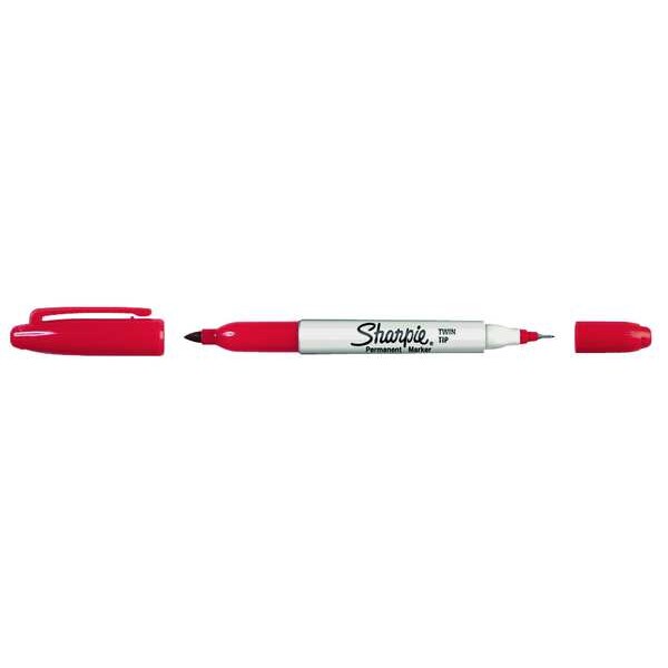 Permanent Marker Set, Fine/Ultra Fine Tip Red PK12