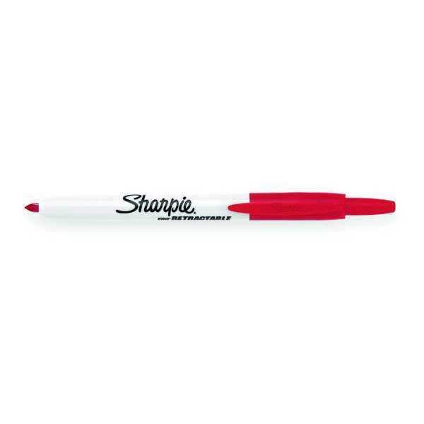 Permanent Marker, Fine Tip Red PK12, Marker Cap: Capped