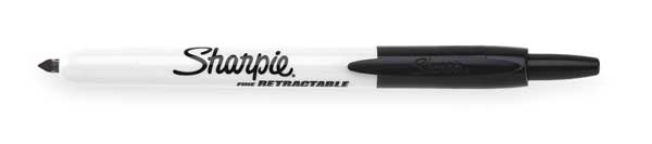 Permanent Marker, Fine Tip Black PK2