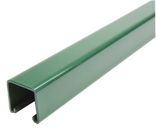 Strut Chan, 3 ft.L, Solid, Grn Paintd Steel