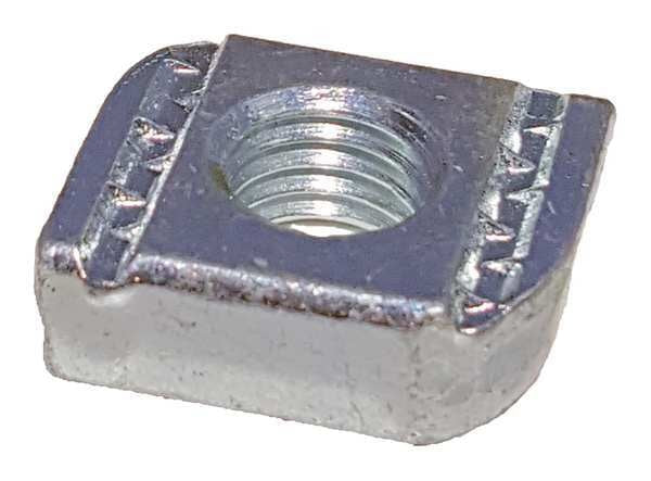 Superstrut Channel Flat Nut, 1/2 In, Silver, PK25