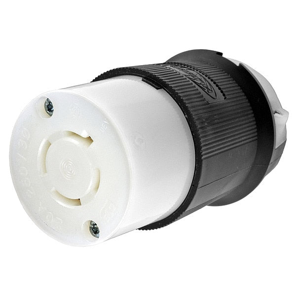 20A Twist-Lock Connector 3P 4W 250VAC L15-20R BK/WT