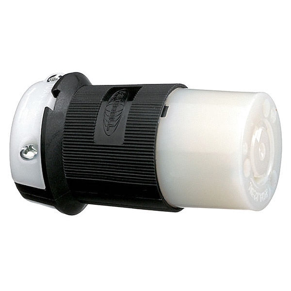 20A Twist-Lock Connector 2P 3W 125VAC L5-20R BK/WT