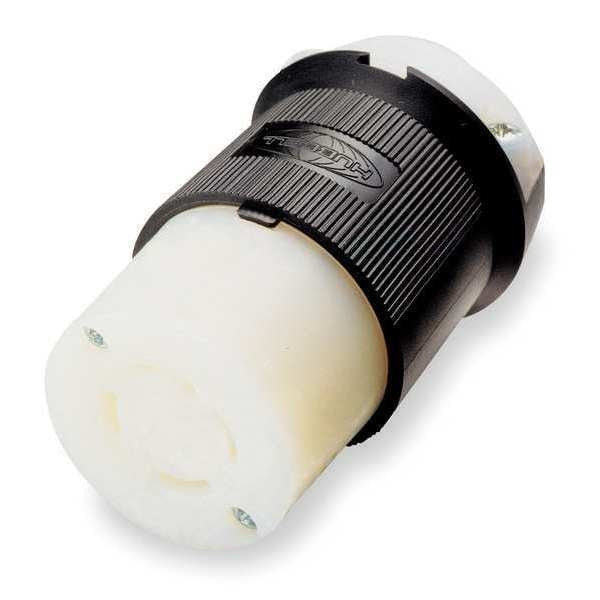 15/10A Twist-Lock Connector 3P 3W 125/250VAC BK/WT