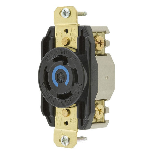 30A Twist-Lock Receptacle 3P 4W 250VAC L15-30R BK