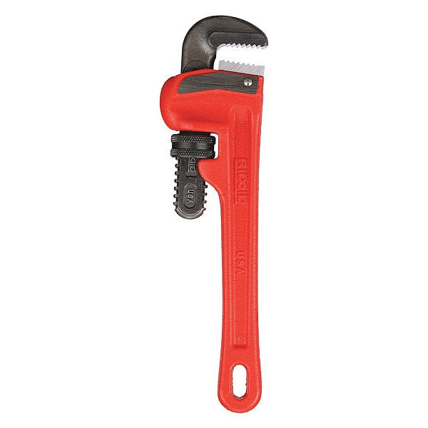 8 in L 1 in Cap. Cast Iron Straight Pipe Wrench