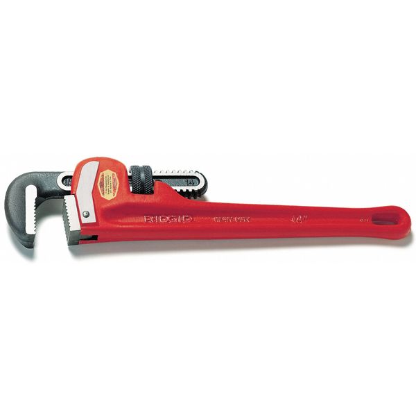 Pipe Wrench, Straight, Cast Iron, 24 in L, 3 in Jaw Capacity