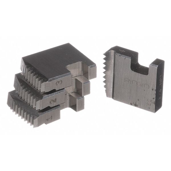 Pipe Thread Die, 3/4 In, Alloy, 4 Pc