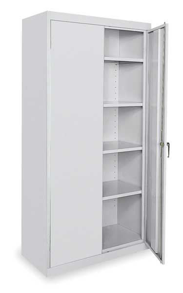 22/24 ga. ga. Steel Storage Cabinet, 36 in W, 72 in H, Stationary