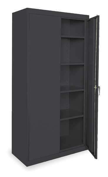 22/24 ga. ga. Steel Storage Cabinet, 36 in W, 72 in H, Stationary