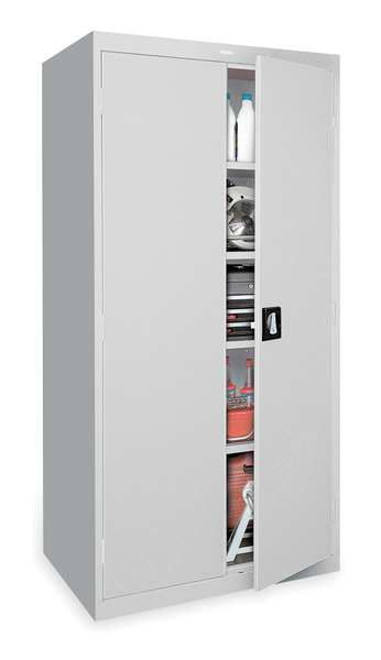 20/22 ga. ga. Steel Storage Cabinet, 36 in W, 72 in H, Stationary