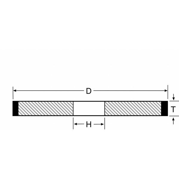 Straight Grinding Wheel, 7In, 150, 1A1