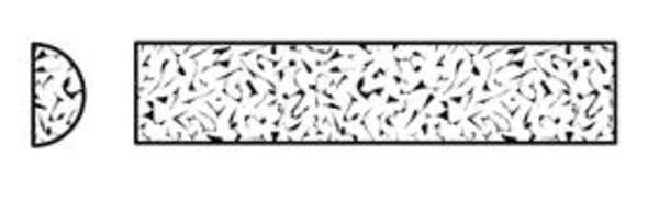Sharping File, Half Rd, A/O, Org/Brn, Med