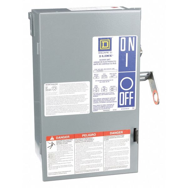 Floor Op Disconn, 60A, 600V, 3P3Ph, 3G W, PQ