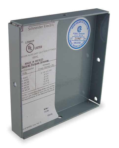 Wireway Closing Plate, 4x4 In Steel